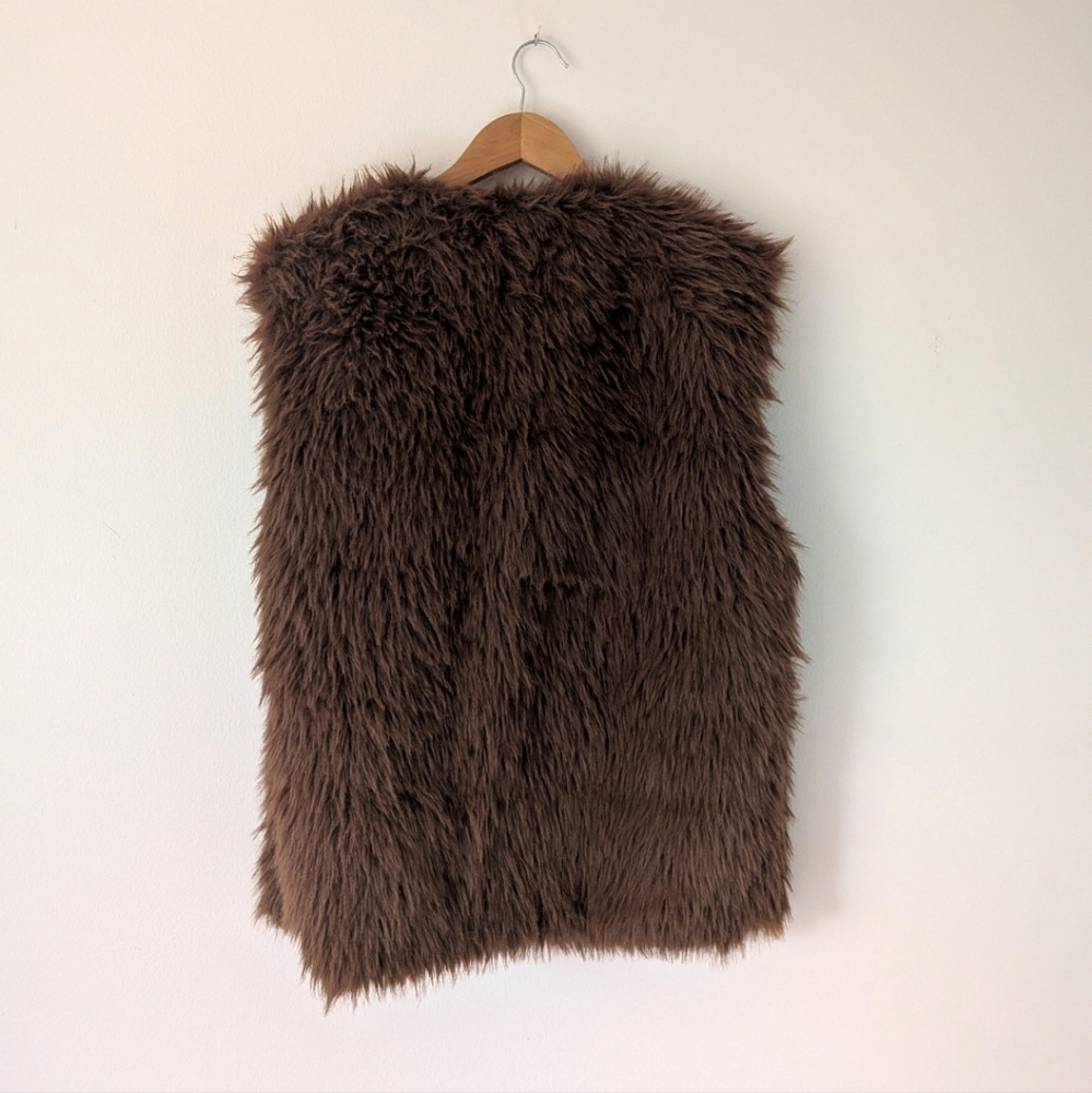 Anthropologie Faux Fur Brown Vest - Picture 4 of 10